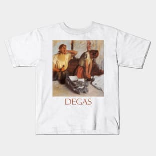 Laundry Girls Ironing by Edgar Degas Kids T-Shirt